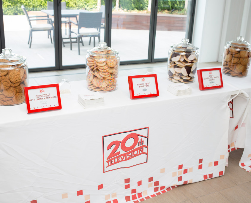 A diverse spread of cookies were offered at the Twentieth Television Milk & Cookie Bar, each uniquely named after one of the network's shows.