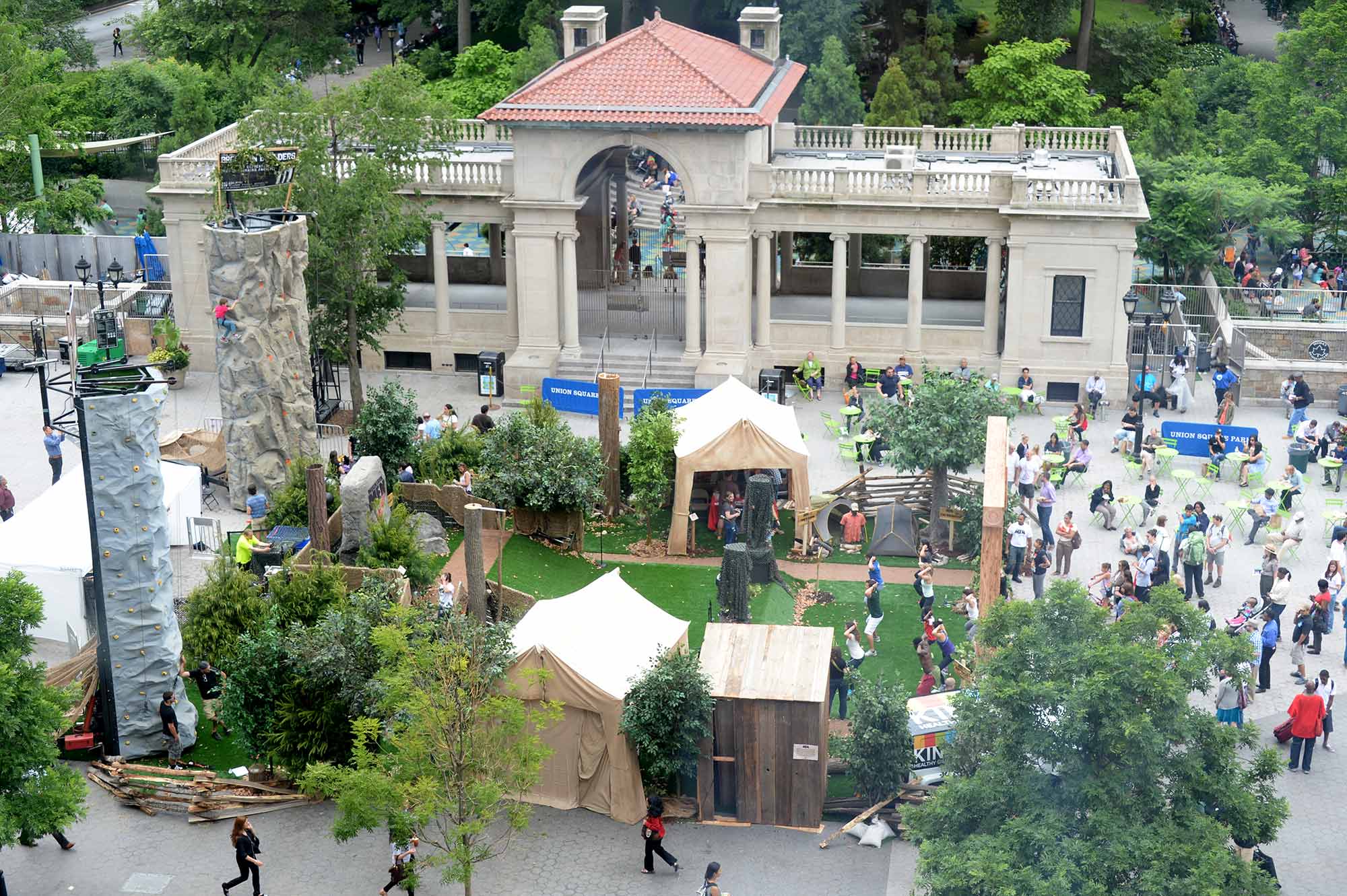 History Channel's Mountain Men City Trek was hard to miss, stretching across the North Plaza at Union Square in New York City.