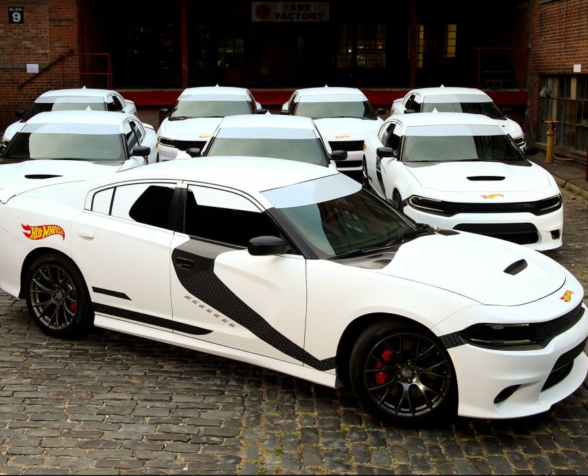The full fleet of Stormtrooper Dodge SRT's were quite a sight on Hot Wheels Force Friday.